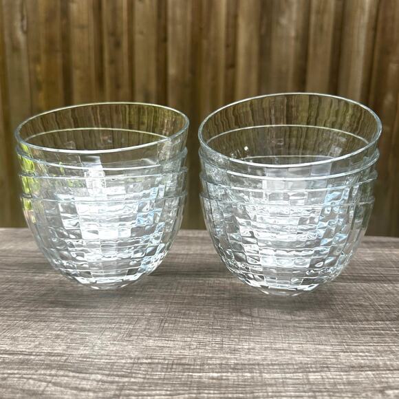 Vetri Delle Venezie Style Stunning Design Clear 5.5" Salad/Dessert Bowls-Set 8 - Picture 7 of 9